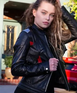 Womens Overwatch Soldier 76 Leather Jacket Black Overwatch Official