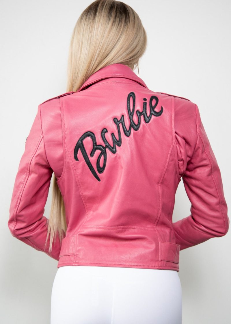 Buy Womens Barbie Pink Leather Jacket