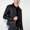 Mens Hawthorne Black Quilted Leather Jacket