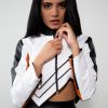 Womens Overwatch Mercy Crop Top Leather Jacket