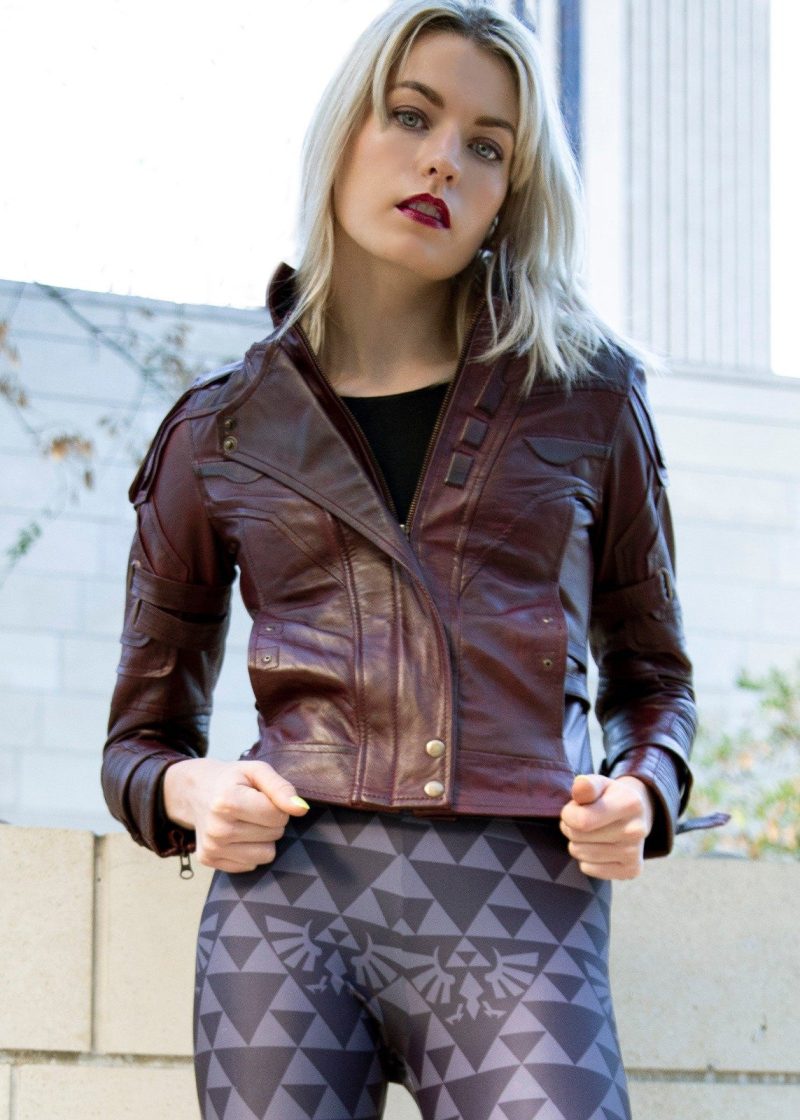 Womens Marvel Guardians of the galaxy star lord Leather Jacket
