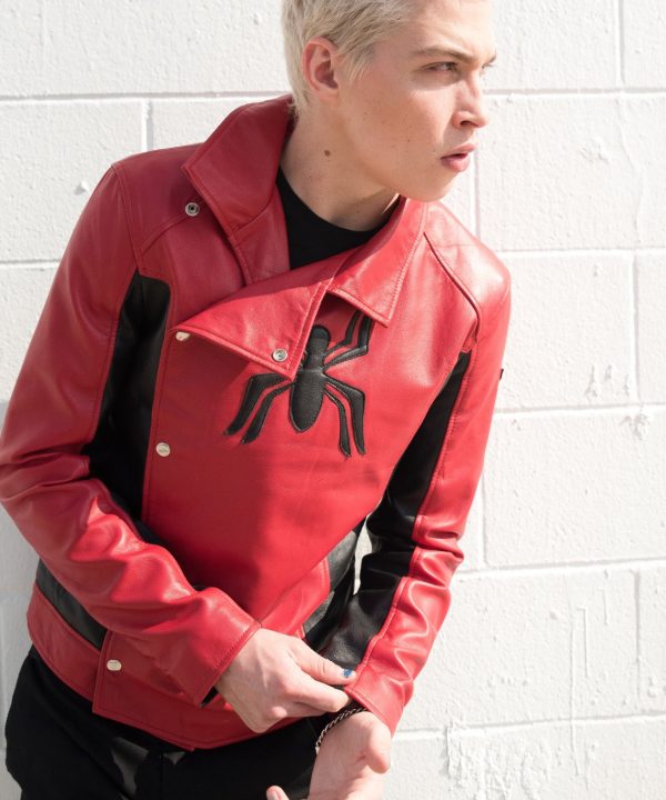 Mens Last Stand Black and Red Leather Jacket