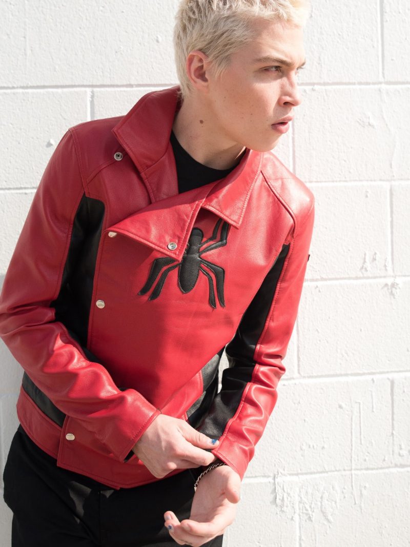 Mens Last Stand Black and Red Leather Jacket