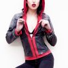 Womens Arkham Knight Red Hood Leather Jacket