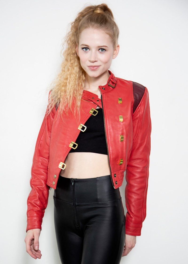 Womens Akira Red Leather Jacket Anime kaneda Crop Top anime film 1988 Bad for Education