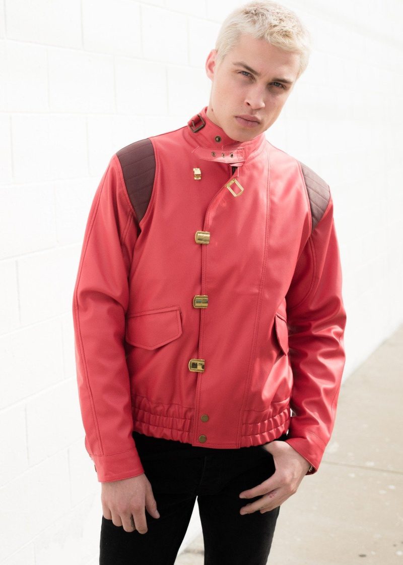 Mens Akira Kaneda Leather Jacket Red