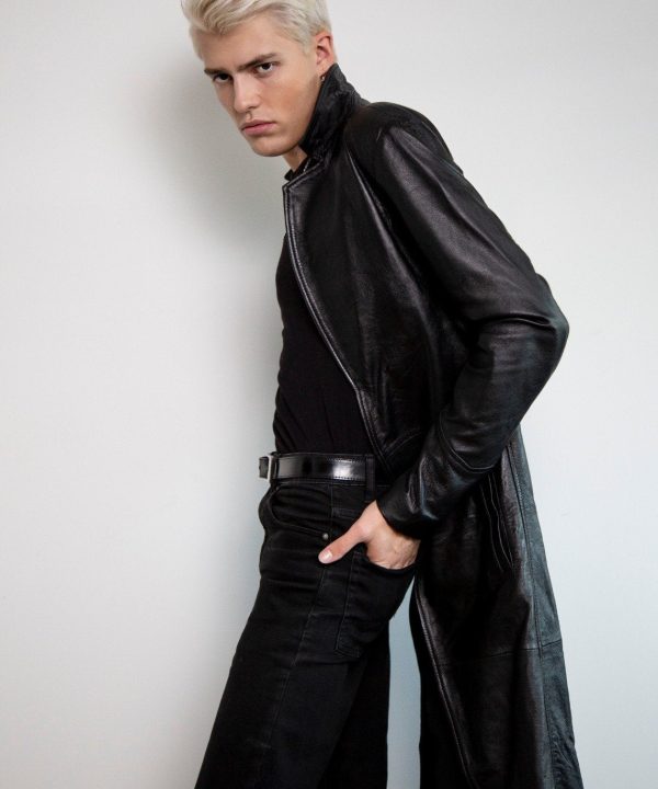 Anime Black Trench Coat Leather Blade