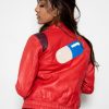 Womens Akira Red Leather Jacket Anime kaneda anime film 1988