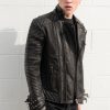 Mens Hawthorne Heights Leather Jacket Black