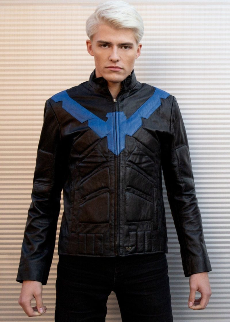 Buy Nightwing Leather jacket DC Blue