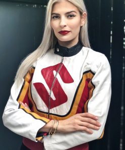 Angelina Jolie Suzuki Hackers Movie Red White Jacket Kate Libby