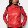 Womens Akira Red Leather Jacket Anime kaneda anime film 1988