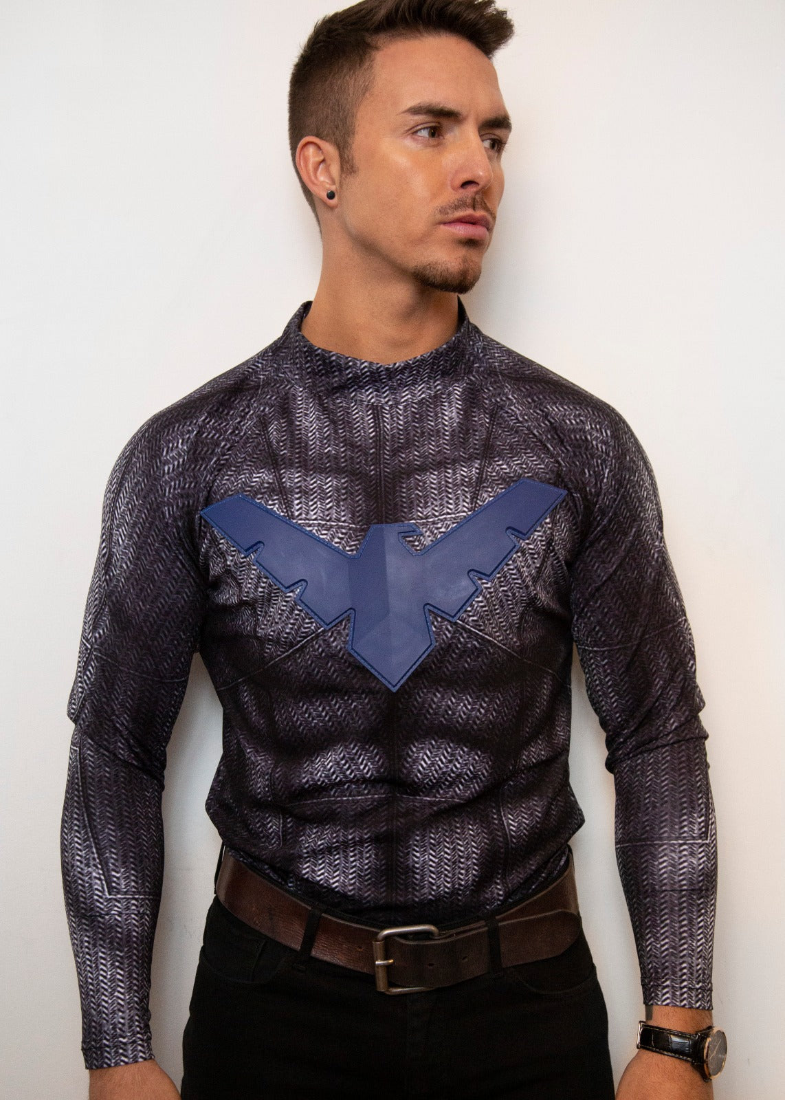 Mens Nightwing Grayson 3D Compression Shirt Under Armor