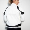 Womens Storm Trooper Leather Jacket White Black
