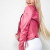 Buy Womens Barbie Pink Leather Jacket