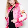 Ladies Pink Princess Peach Bomber Jacket Super Mario Kart