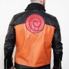 Mens Naruto Shippuden Orange Leather Jacket