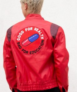 Mens Akira Kaneda Leather Jacket Red
