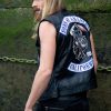 Sons of Anarchy Leather Vest SOA Motorcycle Biker Jacket