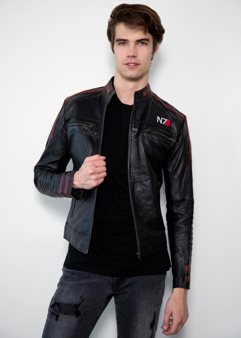 Mens Commander Shepard Mass Effect N7 Leather Jacket