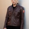 Star Wars Rebel Alliance Leather Jacket Replica Brown Official Disney logo