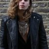 Mens Alternative SAM Quilted Leather Motorcycle Jacket Black