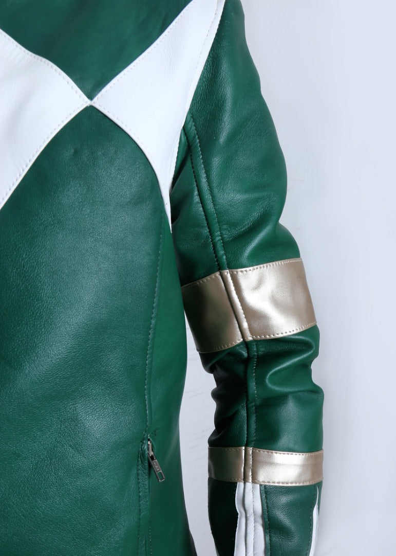 MMPR Green Leather Jacket Power Ranger