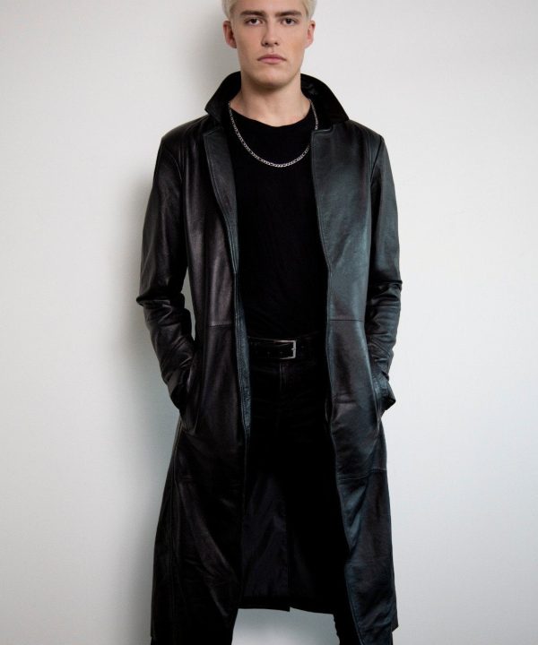 Punisher Black Trench Coat Leather Blade Netflix