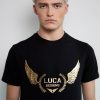 Luca Designs Black & Gold Logo Graphic T-Shirt