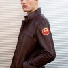 Star Wars Rebel Alliance Leather Jacket Replica Brown Official Disney logo