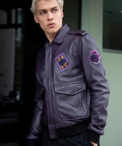 Mens DC Comics Joker Henchman Jacket Purple