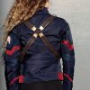 Womens Captain America Civil War Leather Textile Jacket