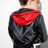 Womens Kingdom Hearts 3 Sora Leather Jacket Black Red Disney