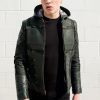 Mens Green Arrow Leather Jacket