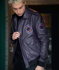 Mens DC Comics Joker Henchman Jacket Purple