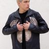 Mens Amazing Spiderman Venom Leather Jacket Blue Weathered
