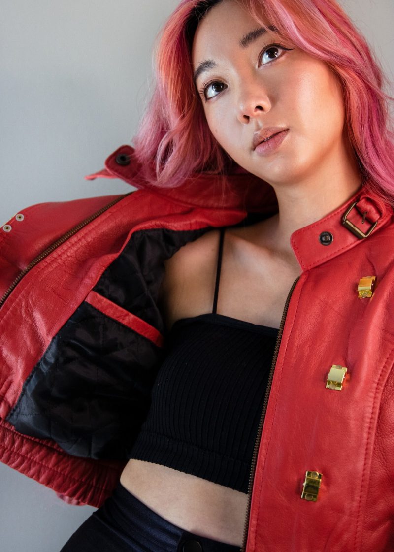 Womens Akira Red Leather Jacket Anime kaneda Crop Top anime film 1988