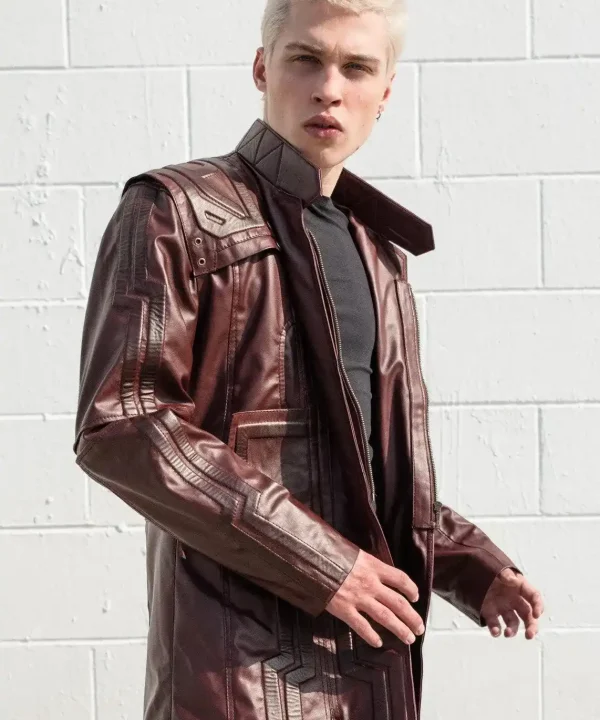 Guardians of Galaxy 2 Star Lord Coat Leather Jacket Trench