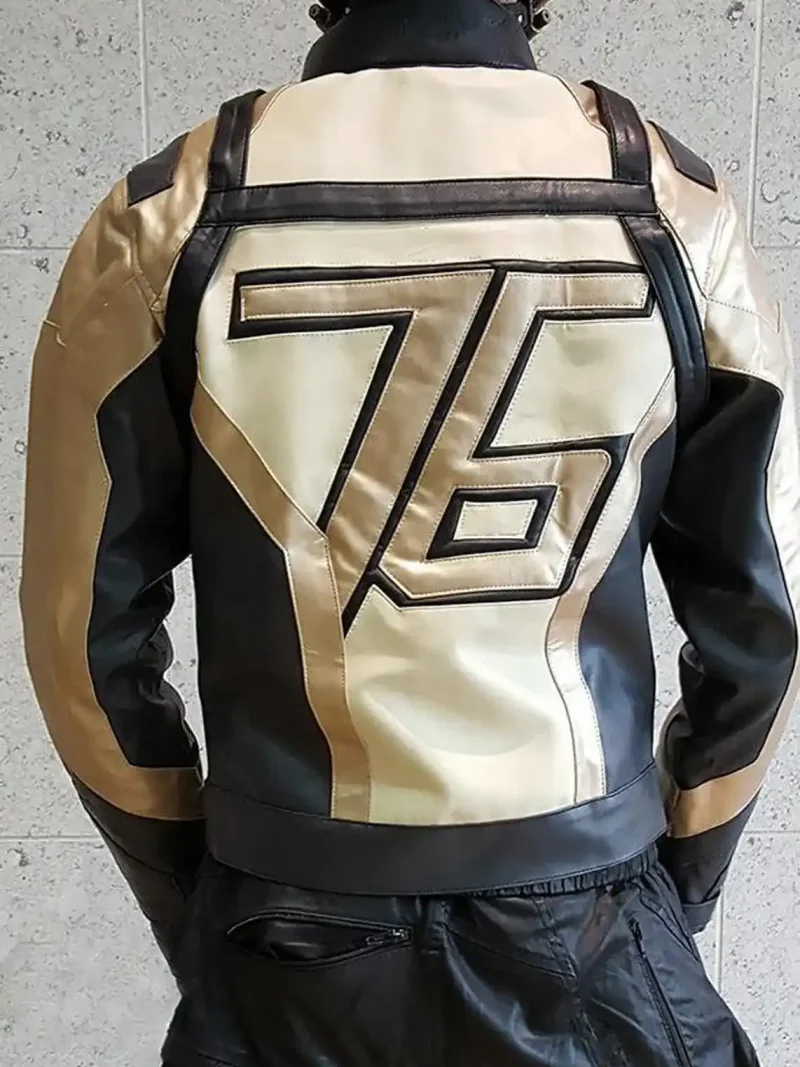 Mens Soldier 76 Leather Jacket Gold