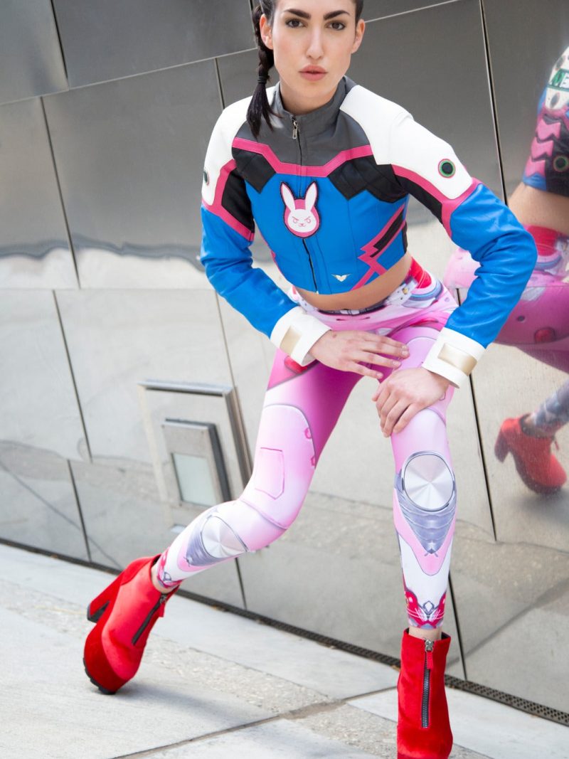 Womens Overwatch Pink DVa Meka Leggings