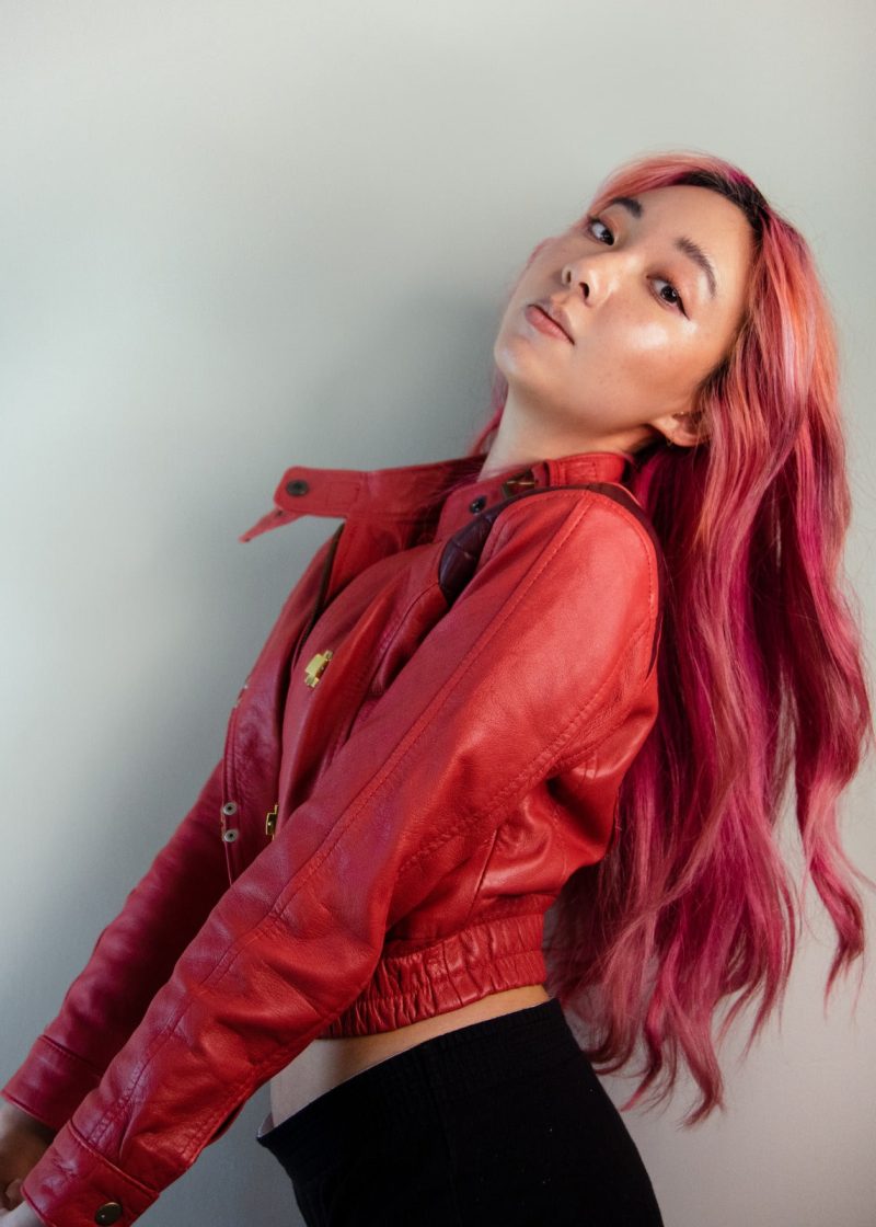 Womens Akira Red Leather Jacket Anime kaneda Crop Top Zip