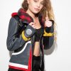Womens Kingdom Hearts 3 Sora Leather Jacket Black Red Disney