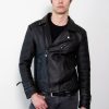 Mens Hawthorne Black Quilted Leather Jacket