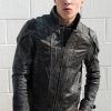 Mens Transformers Autobot Shield Leather Jacket Black Armor