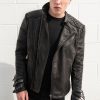 Mens Hawthorne Heights Leather Jacket Black