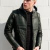 Mens Green Arrow Leather Jacket