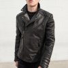 Mens Hawthorne Heights Leather Jacket Black