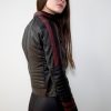 Womens N7 Mass Effect Black Leather Jacket Hoodie