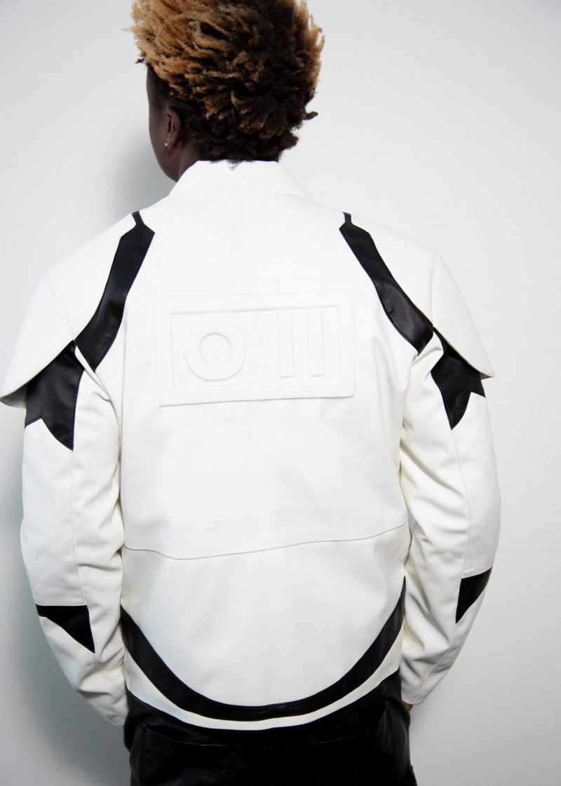 Mens Star Wars StormTrooper Leather Jacket Hoodie White