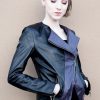 Womens Overwatch Sombra Leather Jacket Hoodie Asymmetrical